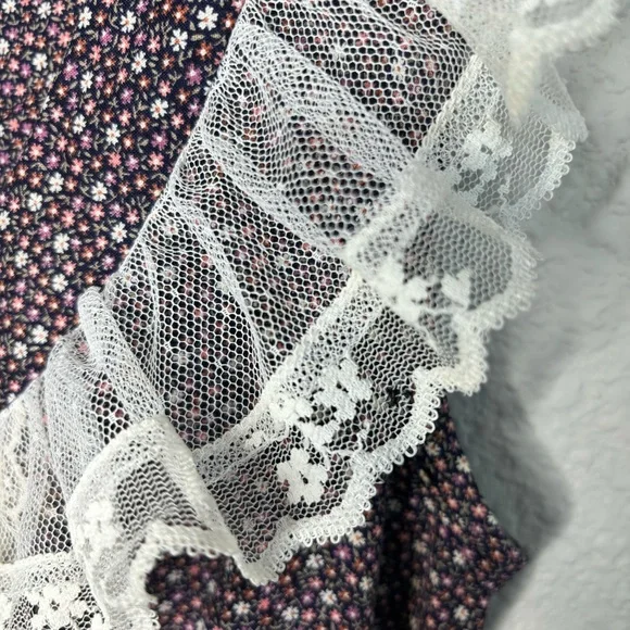 GUNNE SAX by Jessica Vintage Rare Purple Floral Prairie Dress Size 13 Sleeveless - Picture 15 of 15